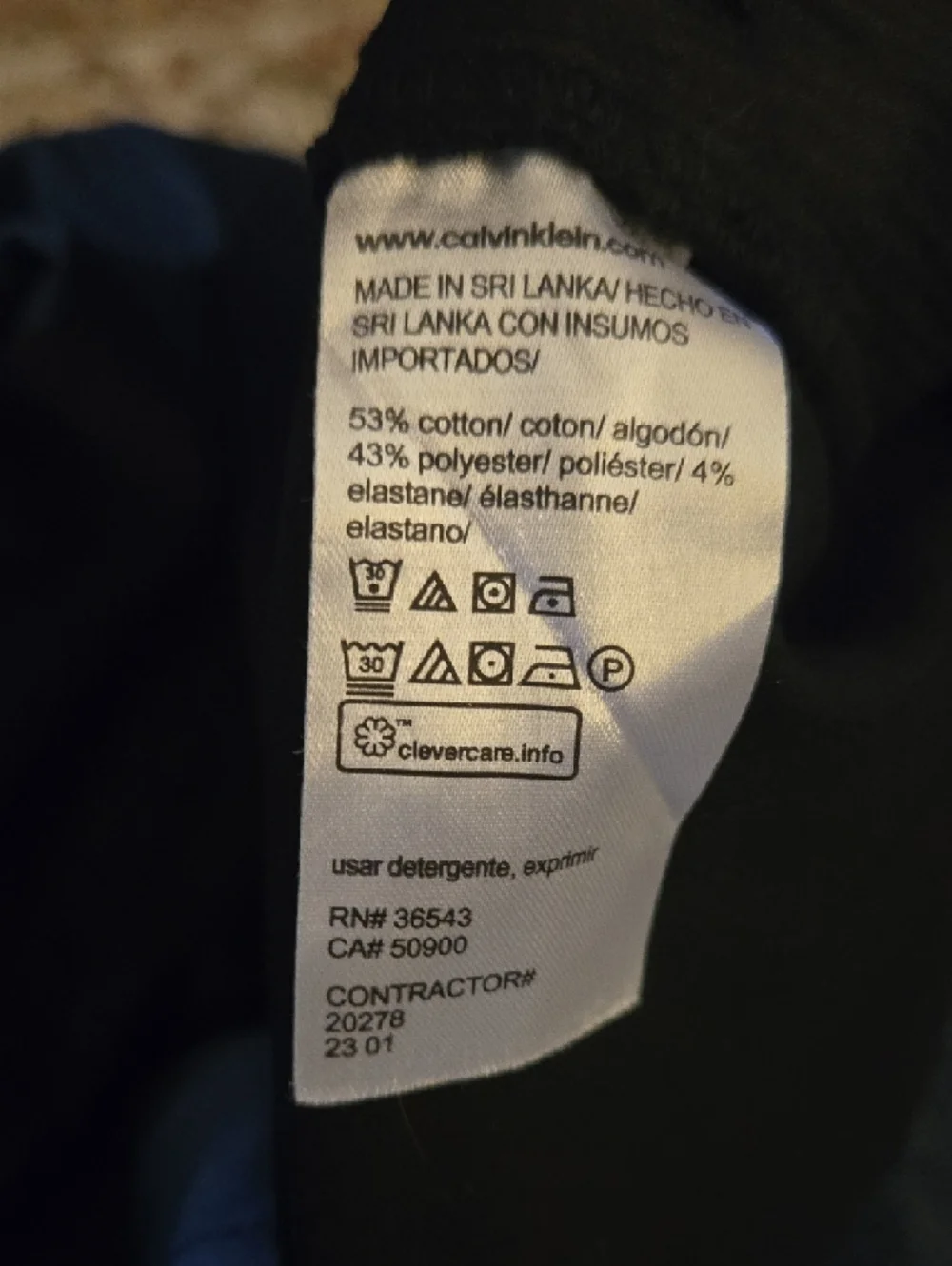 Calvin Klein Black Dress Pants Stretch 4 Pockets Size 40x32 Excellent Condition